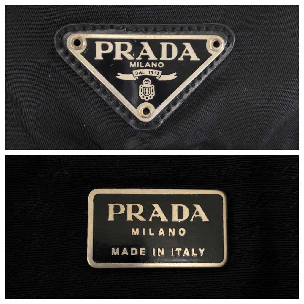 Prada Tessuto Black Silver Nylon Backpack — view 6