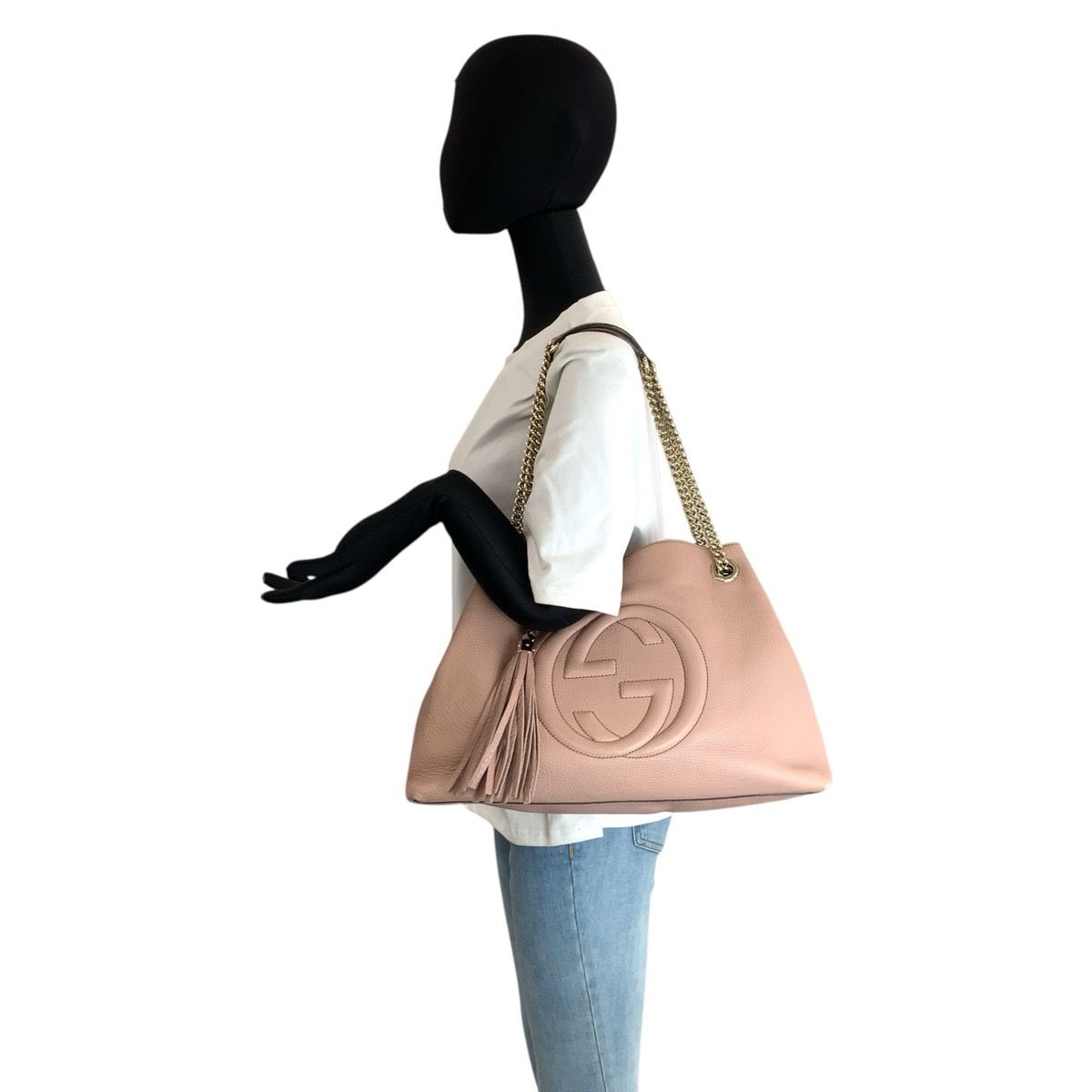 Gucci Soho Interlocking Pink Gold Chain Shoulder Bag Tote — view 5