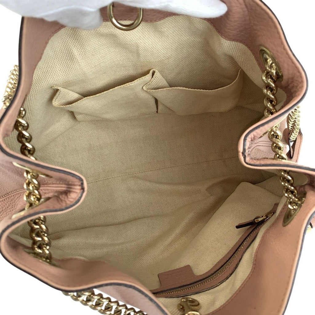 Gucci Soho Interlocking Pink Gold Chain Shoulder Bag Tote — view 7