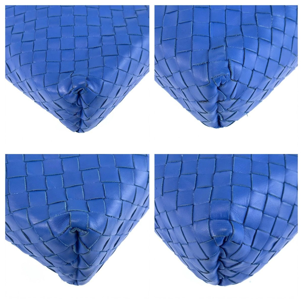 Bottega Veneta Intrecciato Blue Leather Business Bag — view 4