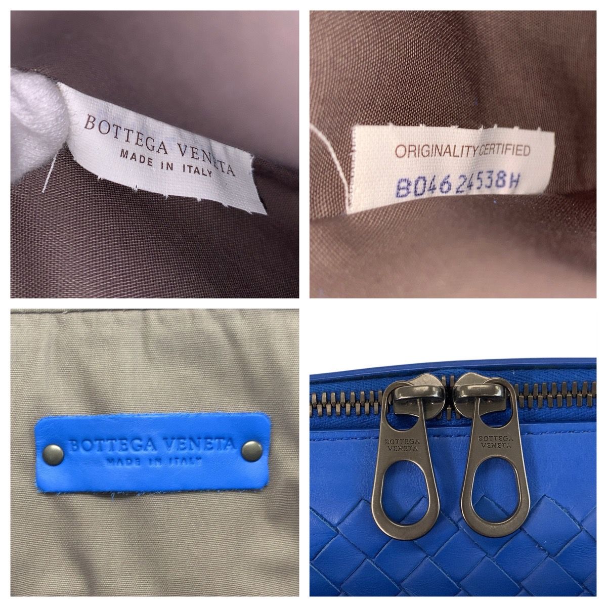 Bottega Veneta Intrecciato Blue Leather Business Bag — view 3