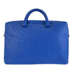 Bottega Veneta Intrecciato Blue Leather Business Bag — view 2