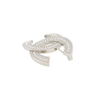 Chanel Brooch CC Logo Rhinestone Faux Pearl — view 2