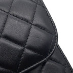 Chanel Chain Shoulder Bag Quilted CC Logo Faux Pearl Lambskin — view 9