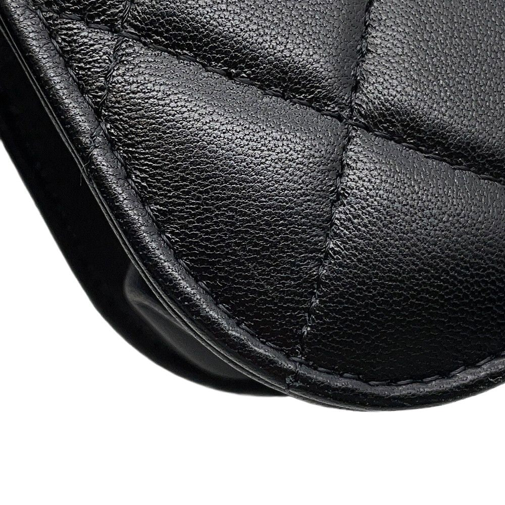 Chanel Chain Shoulder Bag Quilted CC Logo Faux Pearl Lambskin — view 8