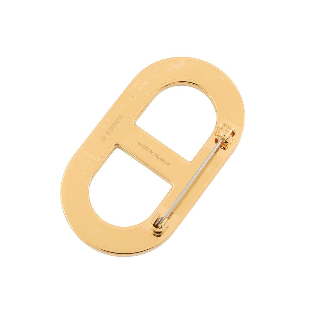 Hermes Brooch Chaine D'ancre Ethane Silver Epsom — view 3