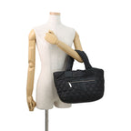 Chanel Tote CC Logo Quilted Small PM Nylon Black — view 4