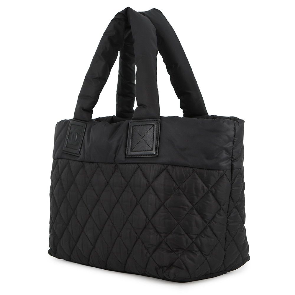 Chanel Tote CC Logo Quilted Small PM Nylon Black — view 2