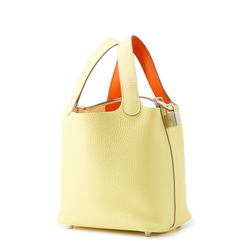 Hermes Handbag Picotin Lock PM Eclat Limoncello Orange Minien Silver Minian — view 2