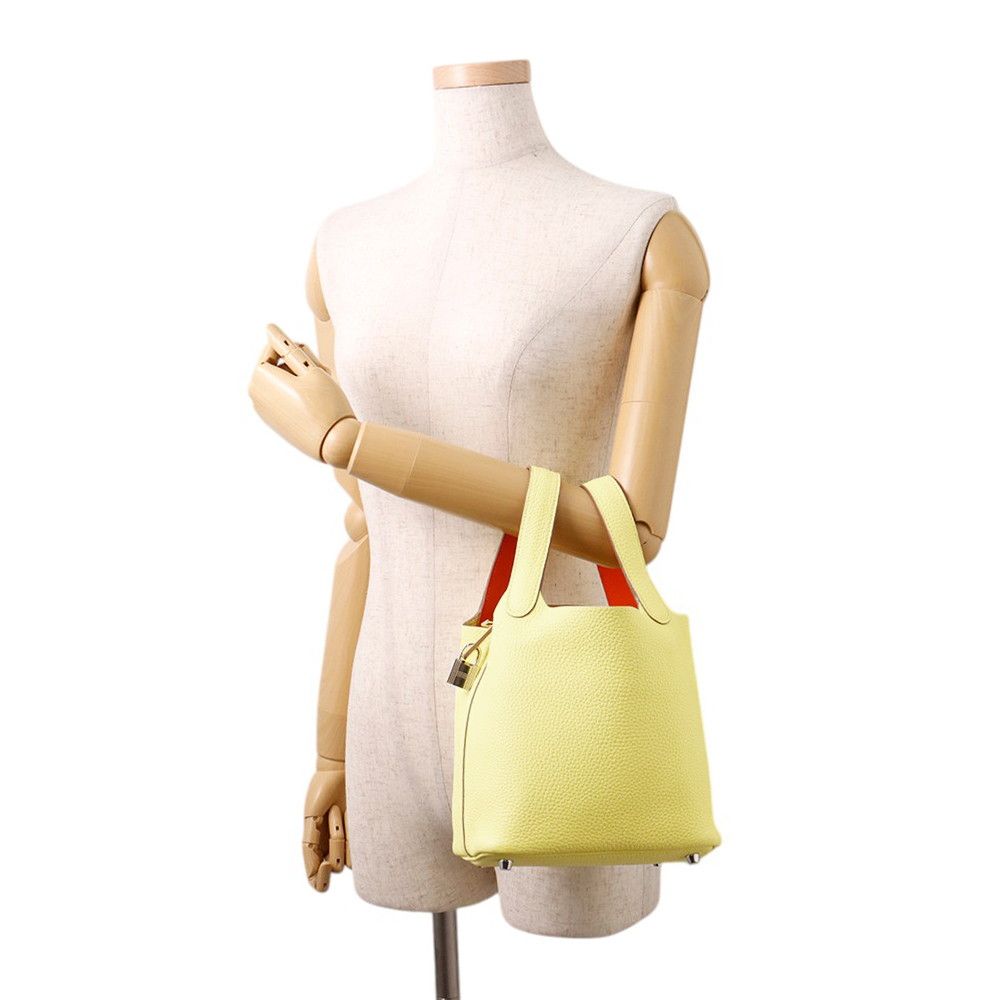 Hermes Handbag Picotin Lock PM Eclat Limoncello Orange Minien Silver Minian — view 4