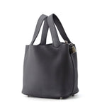 Hermes Handbag Picotin Lock PM Ardoise Silver Taurillon Clemence — view 2