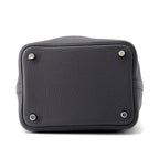 Hermes Handbag Picotin Lock PM Ardoise Silver Taurillon Clemence — view 3
