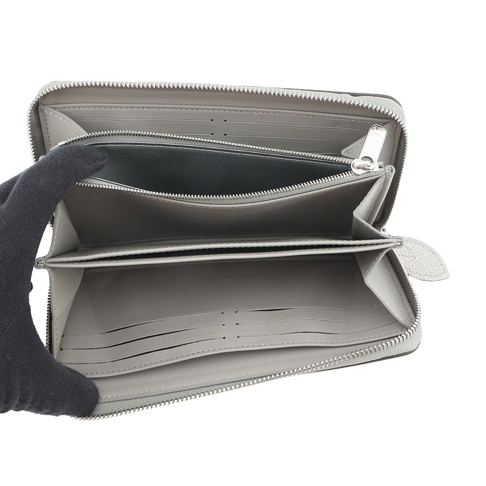 Louis Vuitton Wallet Monogram Mahina Zippy Metallic Gray — view 4