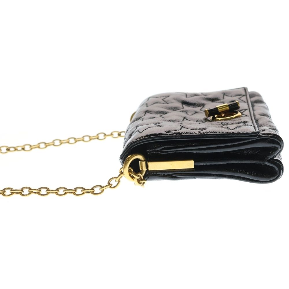 Saint Laurent Yves Star Motif Chain Shoulder Bag Black — view 3