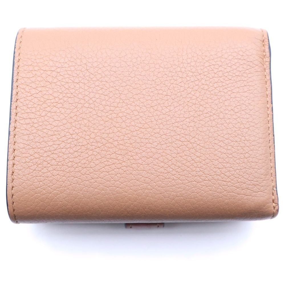 Loewe Trifold Anagram Leather Compact Wallet Brown — view 2