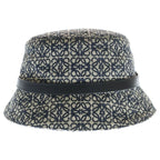 Loewe All Over Pattern Anagram Logo Herringbone Leather Bucket Hat — view 4