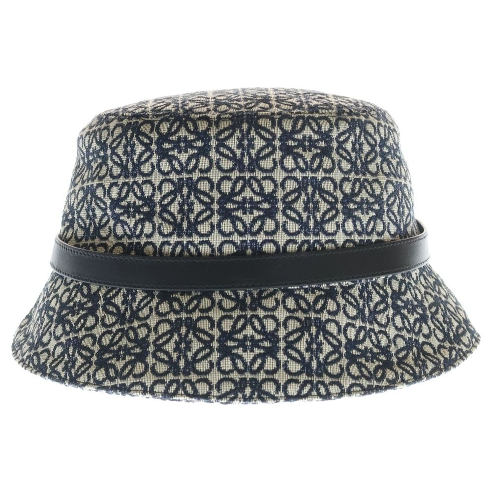 Loewe All Over Pattern Anagram Logo Herringbone Leather Bucket Hat — view 4