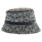 Loewe All Over Pattern Anagram Logo Herringbone Leather Bucket Hat — view 3