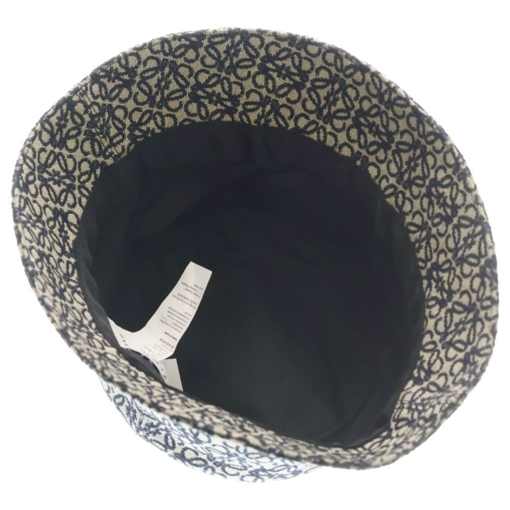 Loewe All Over Pattern Anagram Logo Herringbone Leather Bucket Hat — view 5