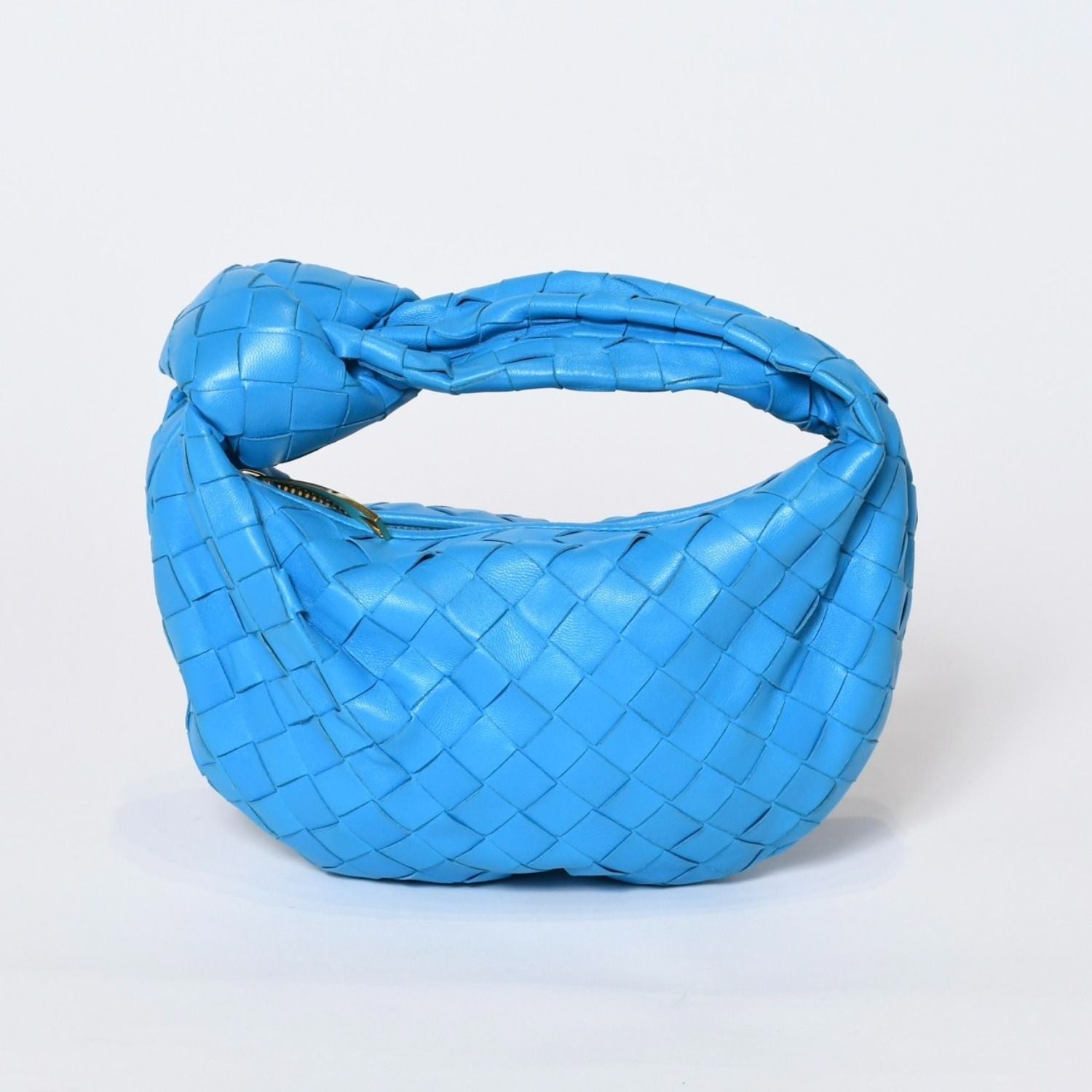 Bottega Veneta Mini Jodie Handbag Intrecciato Blue