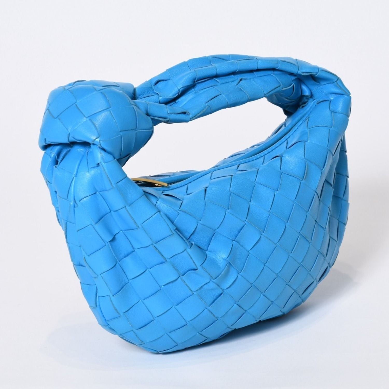 Bottega Veneta Mini Jodie Handbag Intrecciato Blue — view 3
