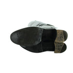 Prada Engineer Boots Grain Leather Long Logo Round Toe 36 Black — view 5