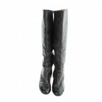 Chanel Long Boots Round Toe Leather CC Logo 39 — view 2
