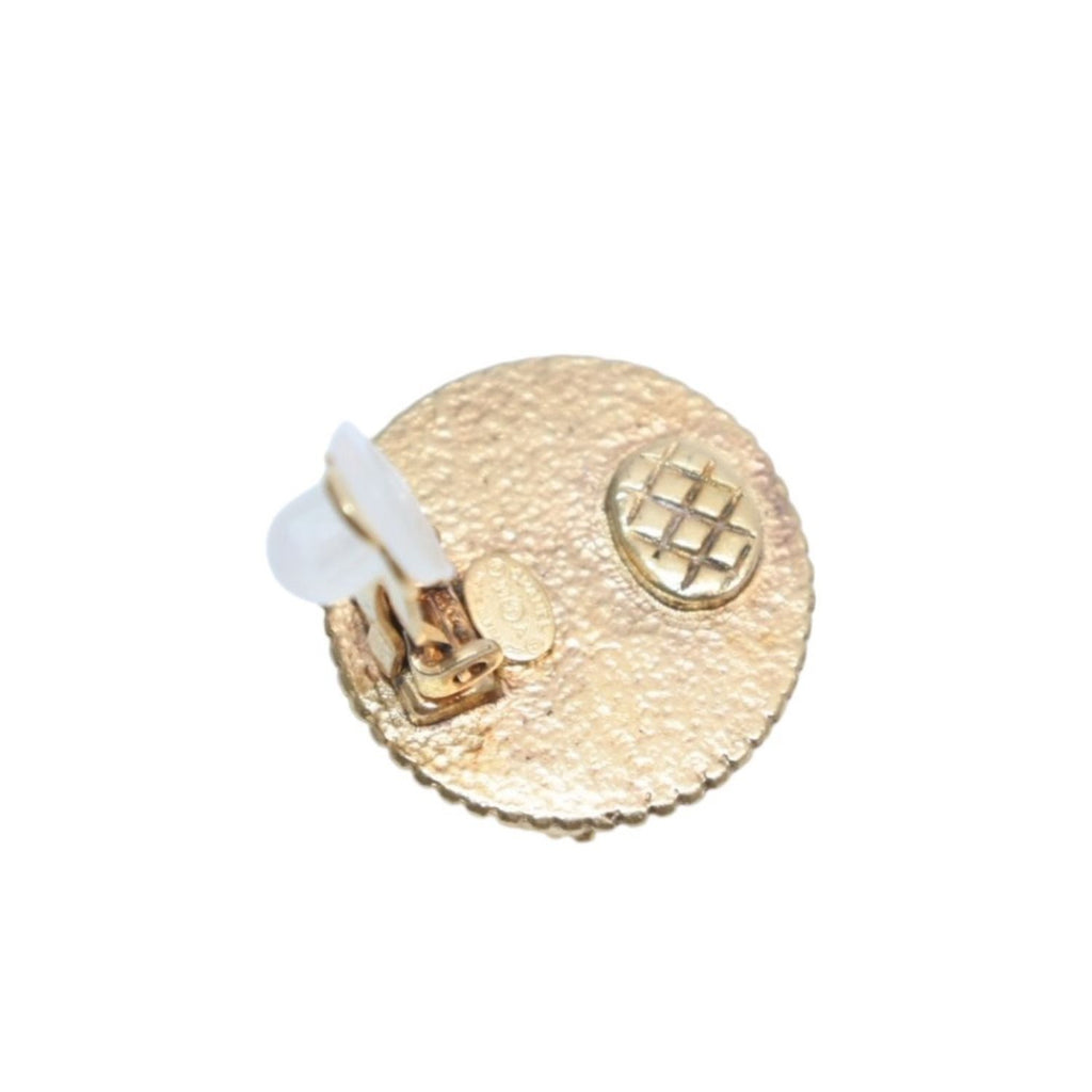 Chanel Vintage CC Logo Earrings 97 Metal Gold — view 5