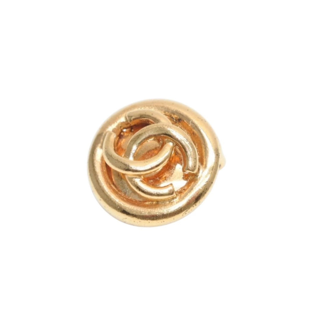 Chanel Vintage CC Logo Earrings 93 Metal Gold — view 2