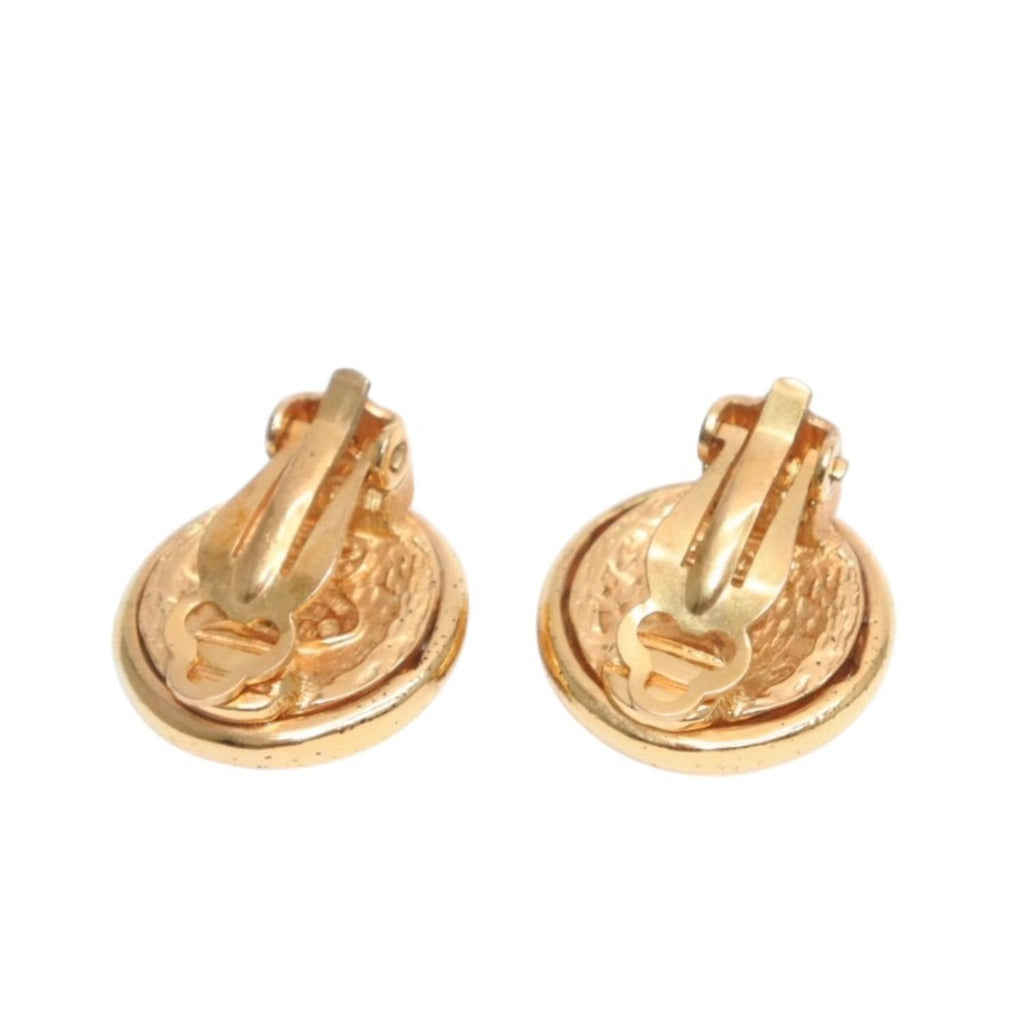 Chanel Vintage CC Logo Earrings 93 Metal Gold — view 3
