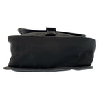 Prada Tessuto Black Silver Nylon Leather Shoulder Bag — view 9