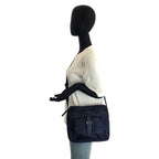 Prada Tessuto Navy Silver Nylon Leather Backpack — view 6