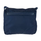 Prada Tessuto Navy Silver Nylon Leather Backpack — view 2