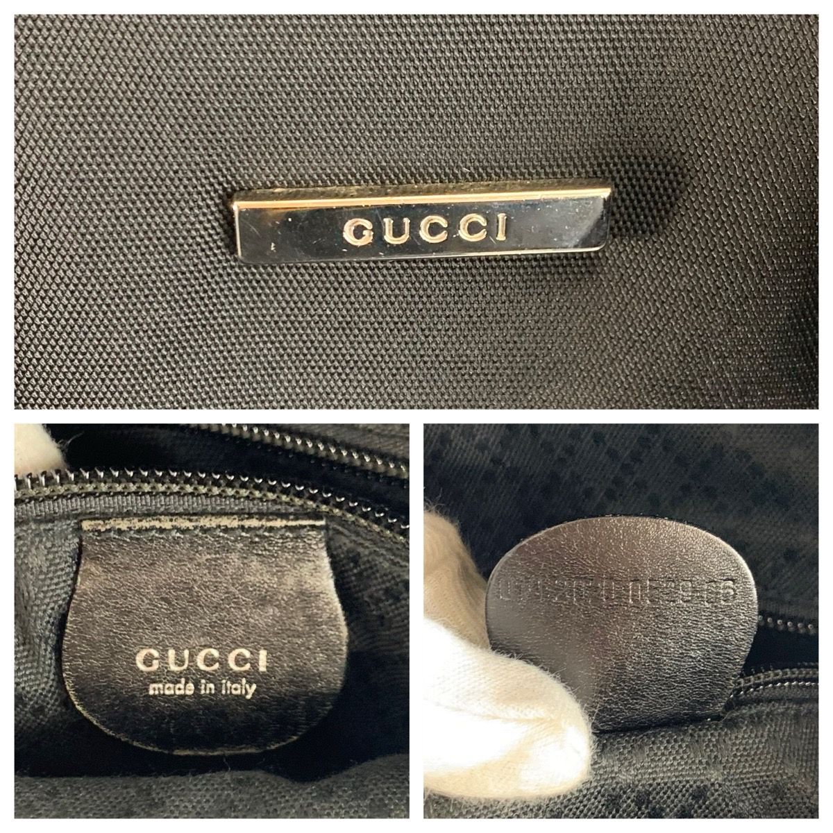 Gucci Black Nylon Leather 019 06 Tote — view 3