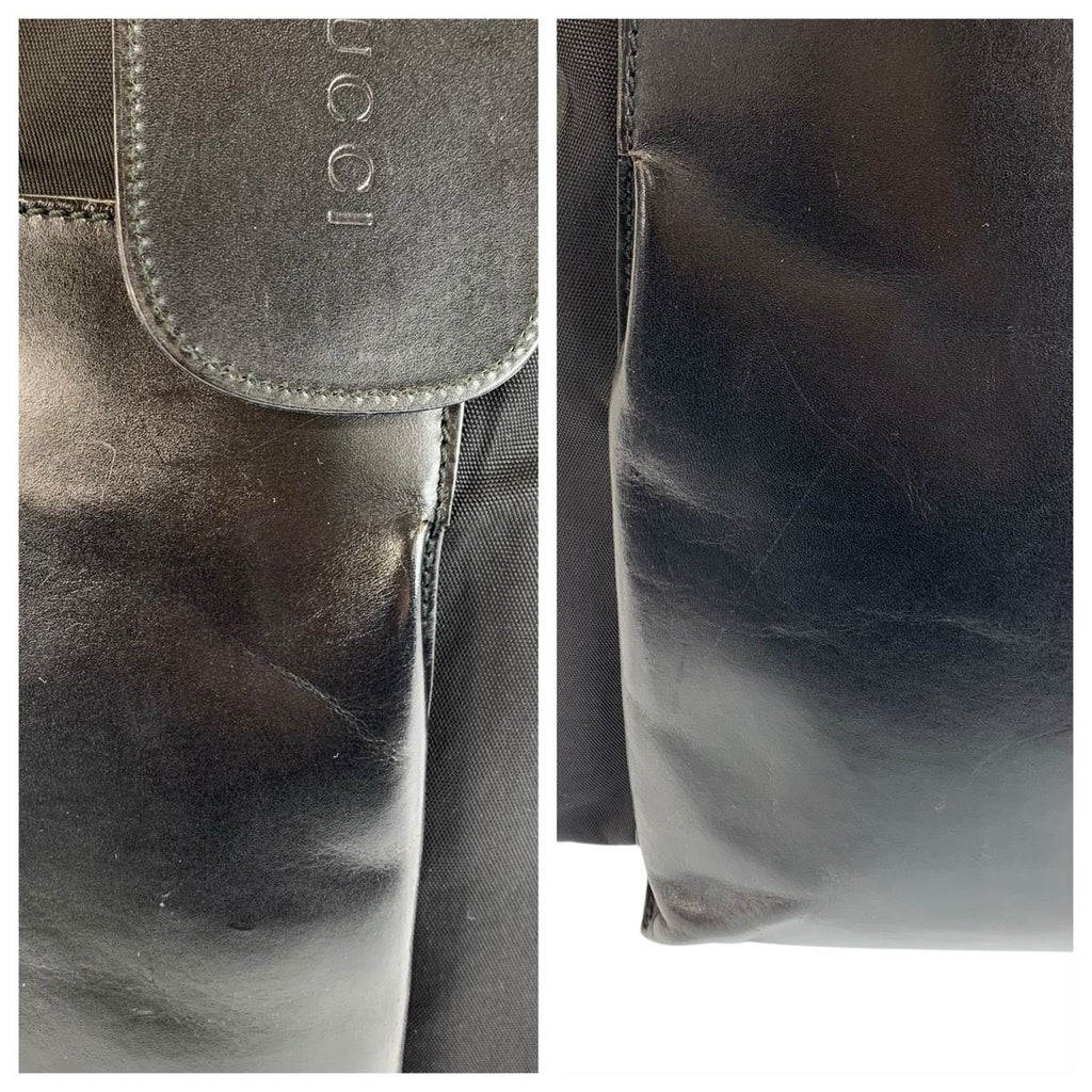 Gucci Black Nylon Leather 019 06 Tote — view 5