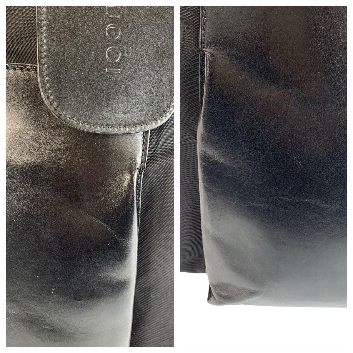 Gucci Black Nylon Leather 019 06 Tote — view 5