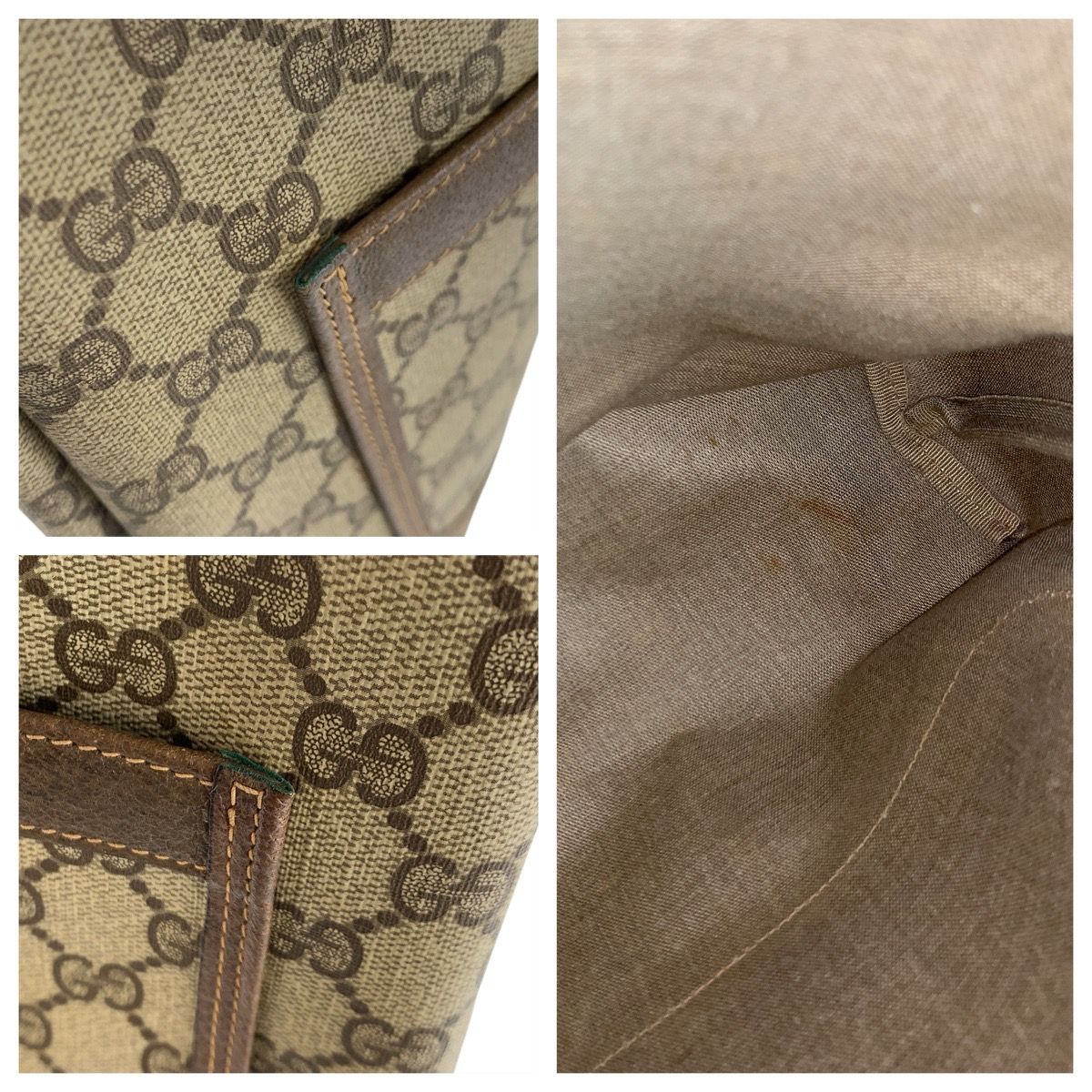 Gucci Vintage Sherry Leather Canvas — view 6