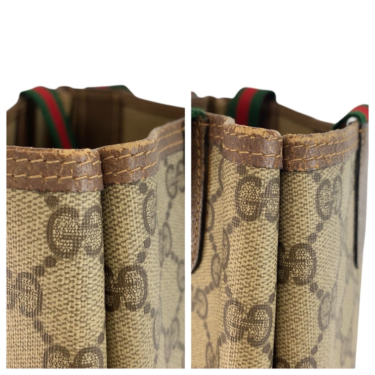Gucci Vintage Sherry Leather Canvas — view 5