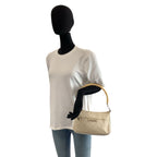 Gucci Bamboo Beige Silver GG Canvas Leather 001 Handbag — view 7