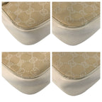 Gucci Bamboo Beige Silver GG Canvas Leather 001 Handbag — view 4
