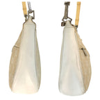 Gucci Bamboo Beige Silver GG Canvas Leather 001 Handbag — view 8