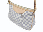 Louis Vuitton Siracusa PM Shoulder Bag Damier Azur Canvas White Beige — view 5