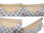 Louis Vuitton Siracusa PM Shoulder Bag Damier Azur Canvas White Beige — view 8
