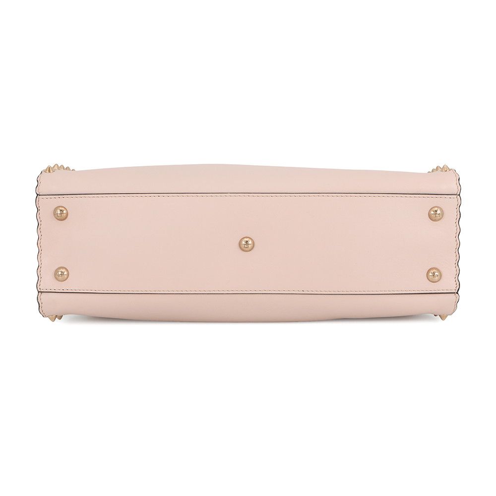 Fendi Peekaboo Regular Leather Studs 2-Way Shoulder Bag Pink Beige — view 3