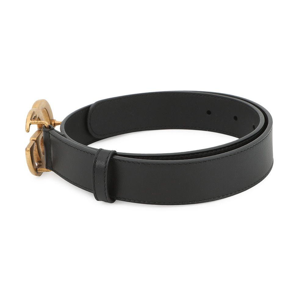 Gucci Belt Double Leather 70 Black — view 2