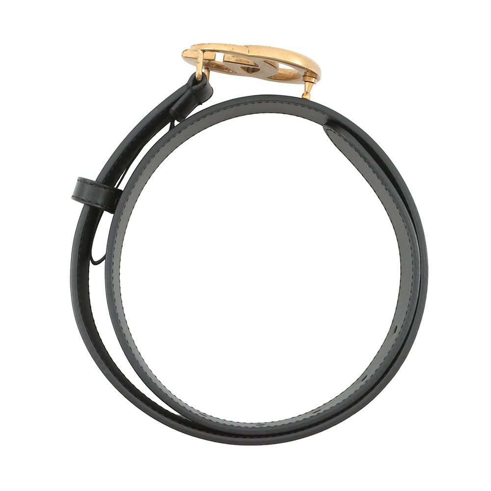 Gucci Belt Double Leather 70 Black — view 3
