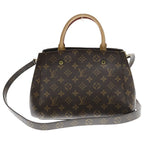 Louis Vuitton Monogram Montaigne BB 2-Way Shoulder Bag Brown Leather — view 2
