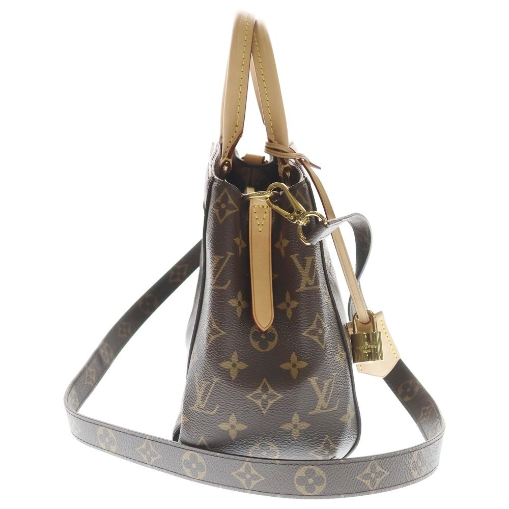 Louis Vuitton Monogram Montaigne BB 2-Way Shoulder Bag Brown Leather — view 3