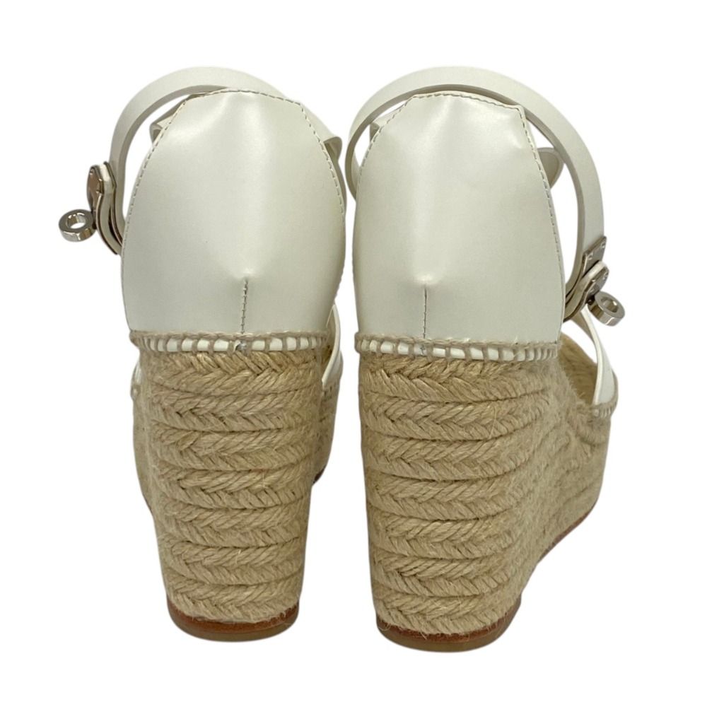 Hermes Tipoli Kelly Espadrilles Wedge Sole Sandals 39 — view 4