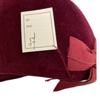 Hermes Velvet Horse Riding Helmet Shoulder Bag Bordeaux — view 6